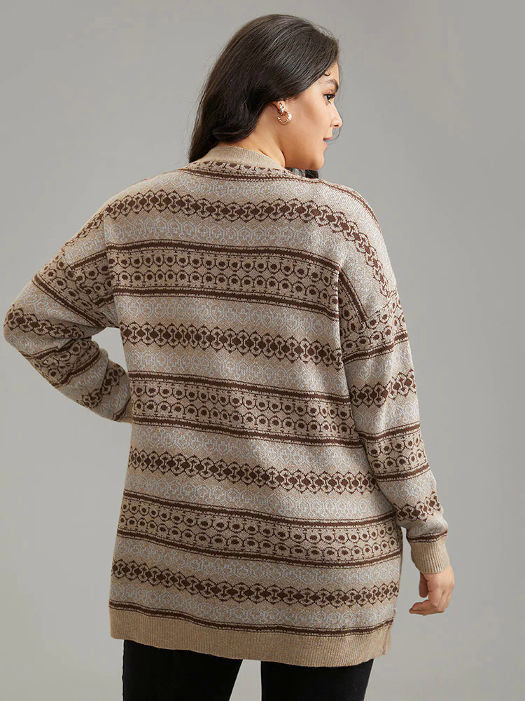 Supersoft Essentials Geometric Pocket Jacquard Cardigan Supersoft Essentials Geometric Pocket Jacquard Cardigan