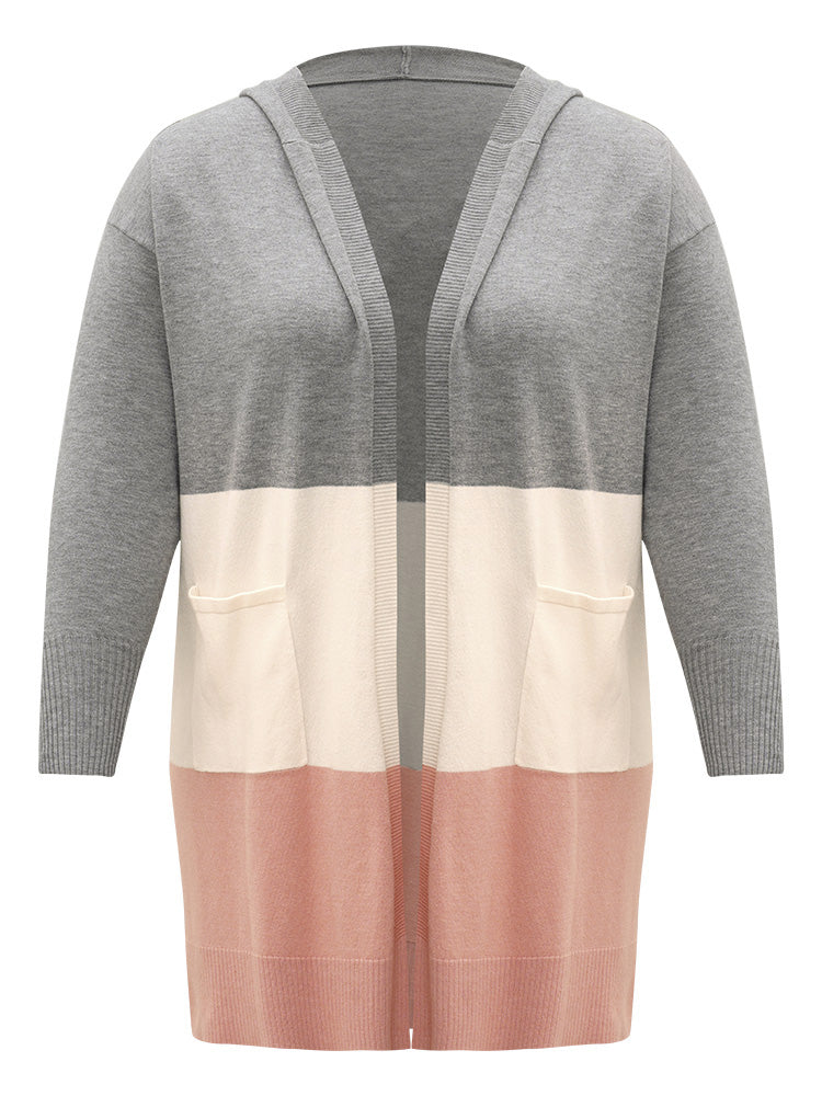 Supersoft Essentials Hooded Contrast Pocket Cardigan Supersoft Essentials Hooded Contrast Pocket Cardigan