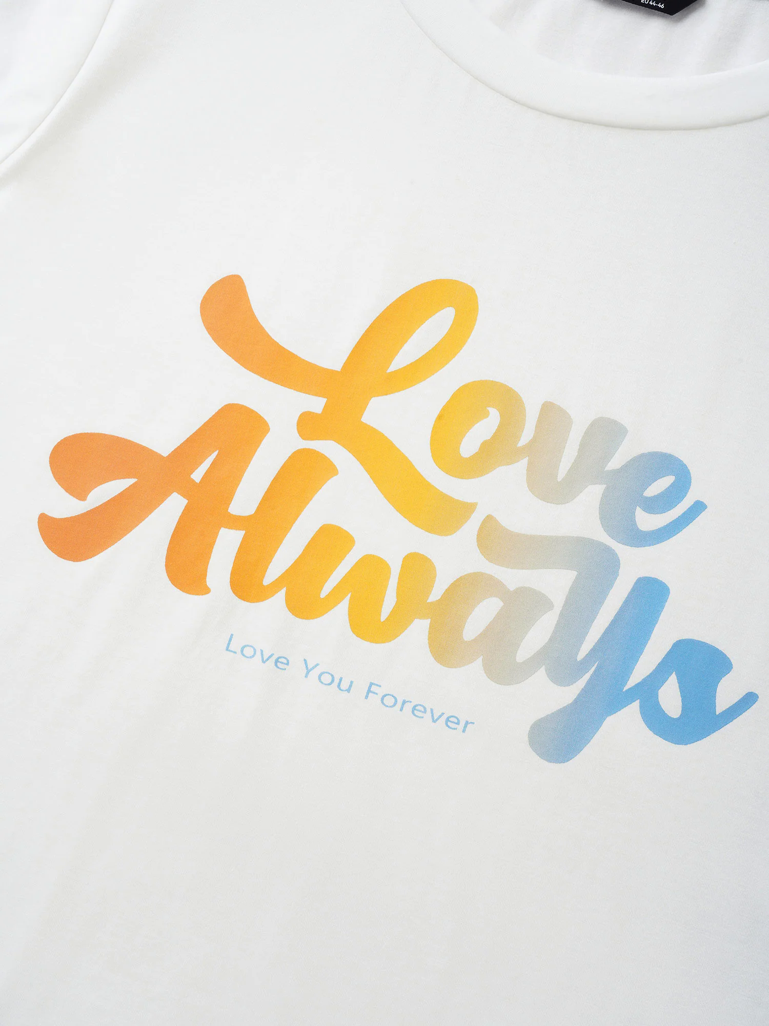 Ombre Letter Print Crew Neck T-shirt Ombre Letter Print Crew Neck T-shirt