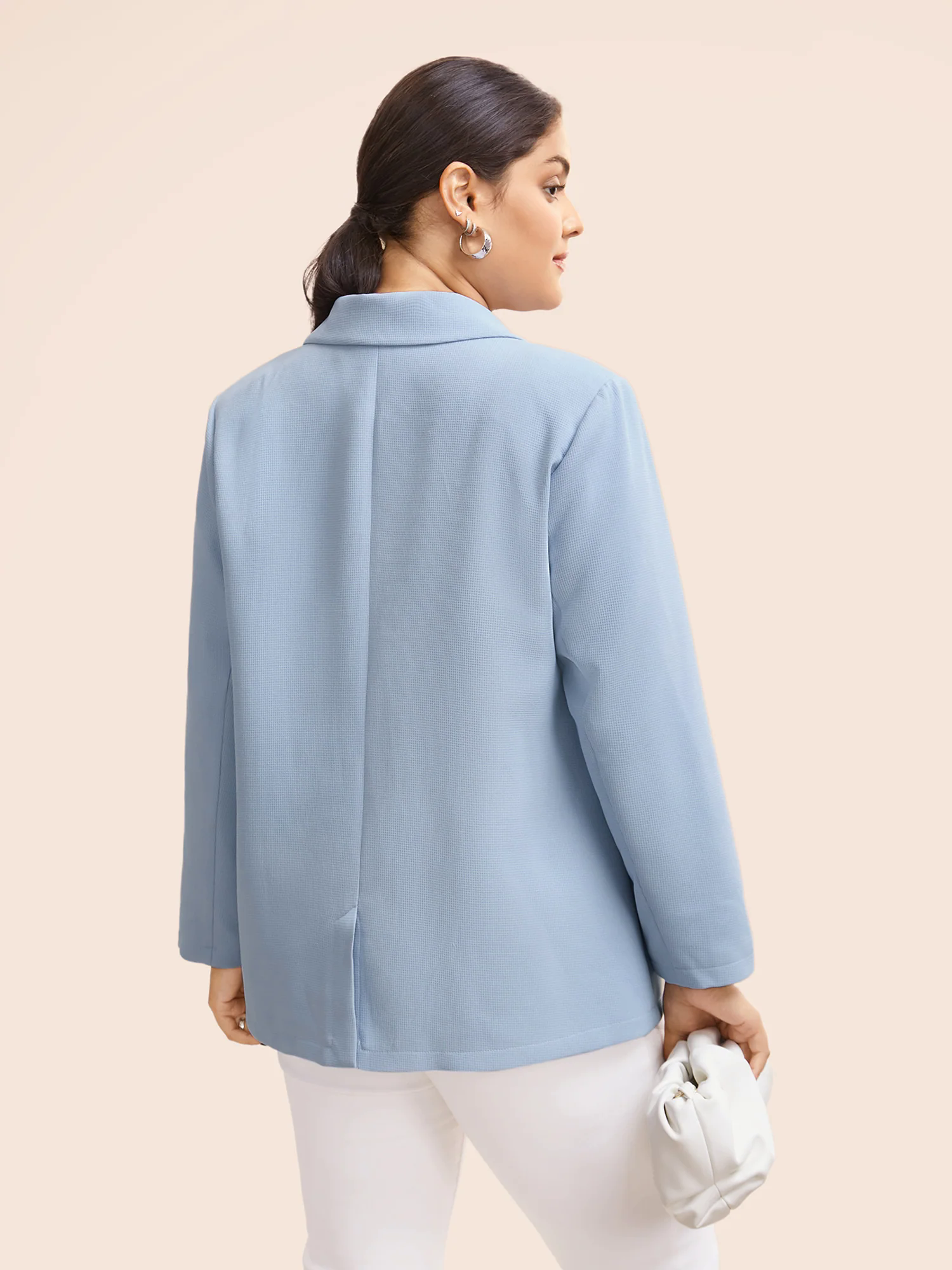 Suit Collar Flap Pocket Back Slit Blazer Suit Collar Flap Pocket Back Slit Blazer