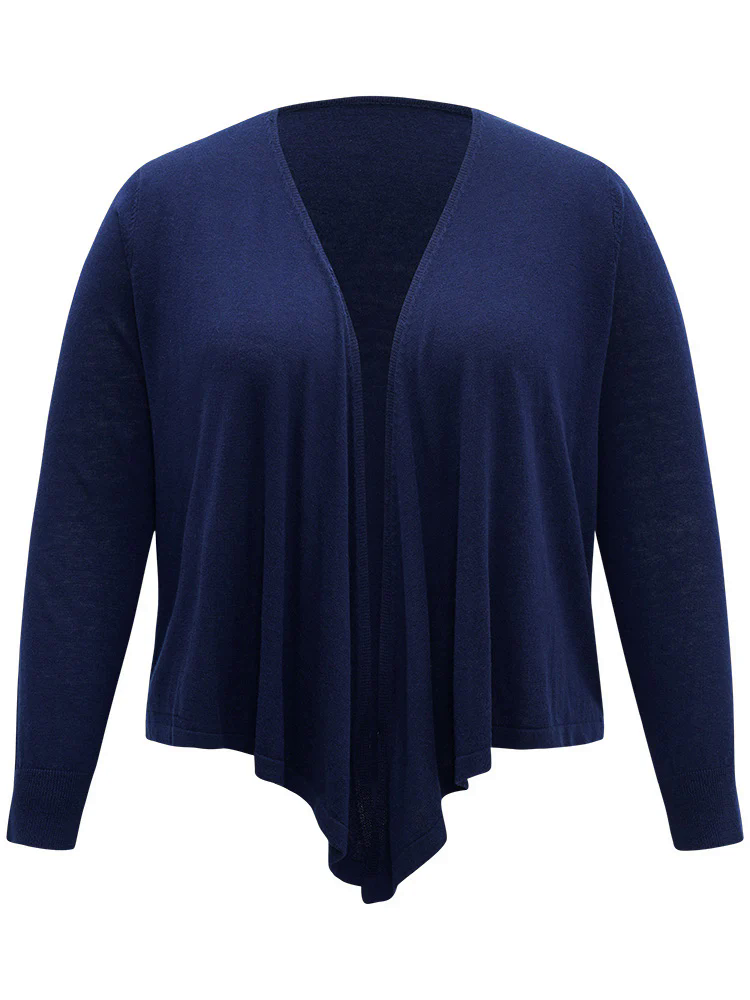Supersoft Essentials Asymmetrical Hem Elastic Cuffs Cardigan