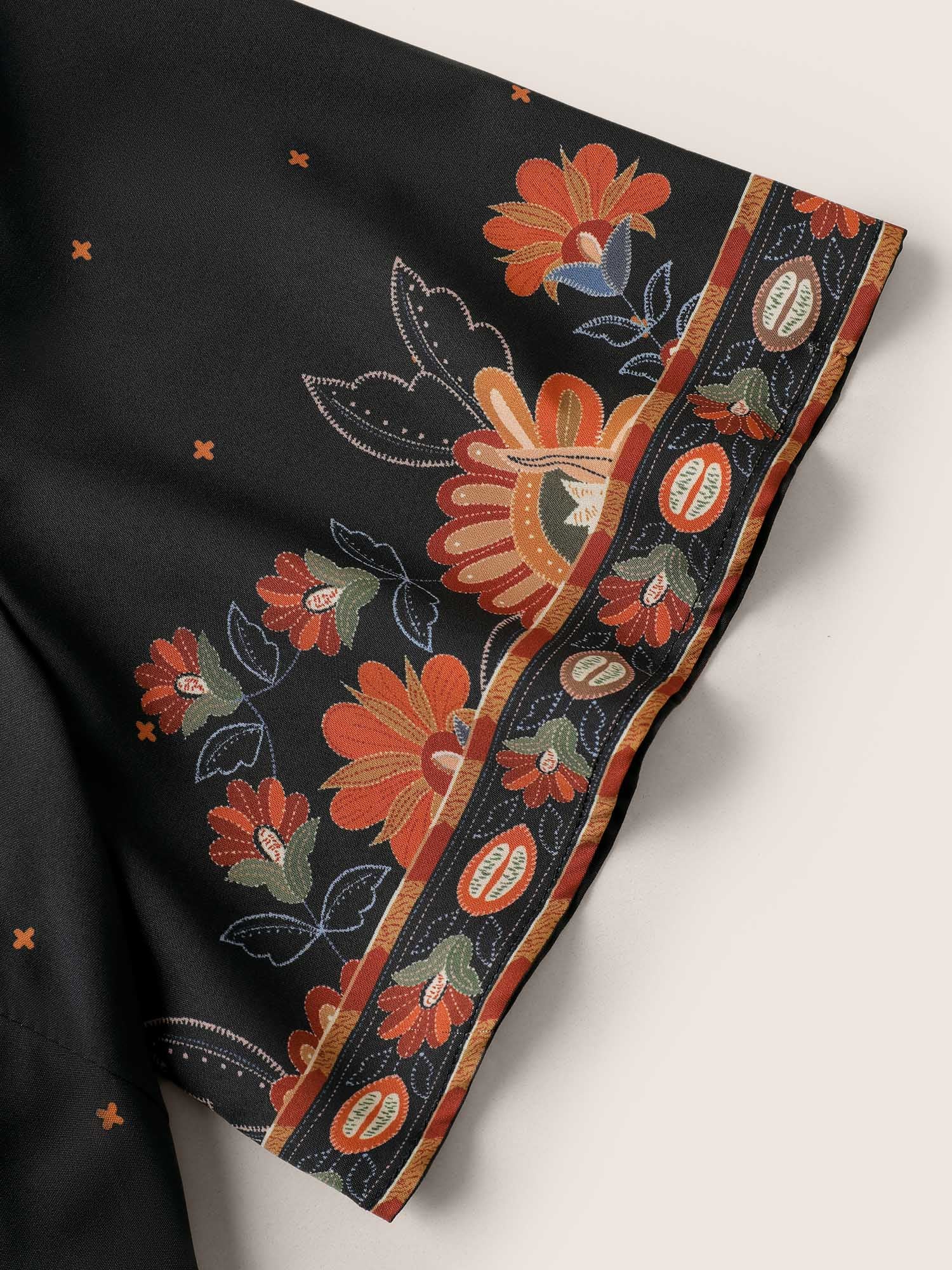 Bandana Print Surplice Neck Flutter Sleeve Dress Bandana Print Surplice Neck Flutter Sleeve Dress
