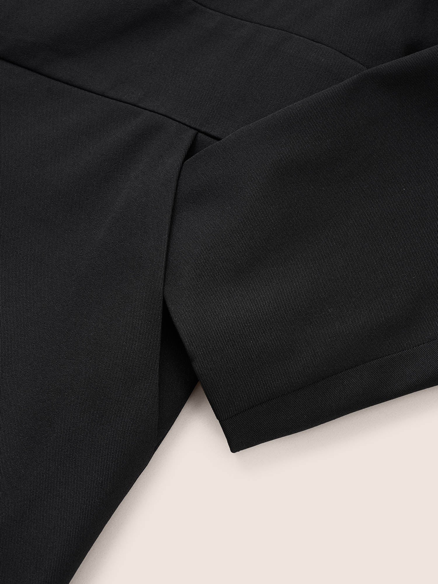 Plain Suit Collar Tummy Control Half Zip Blazer Plain Suit Collar Tummy Control Half Zip Blazer