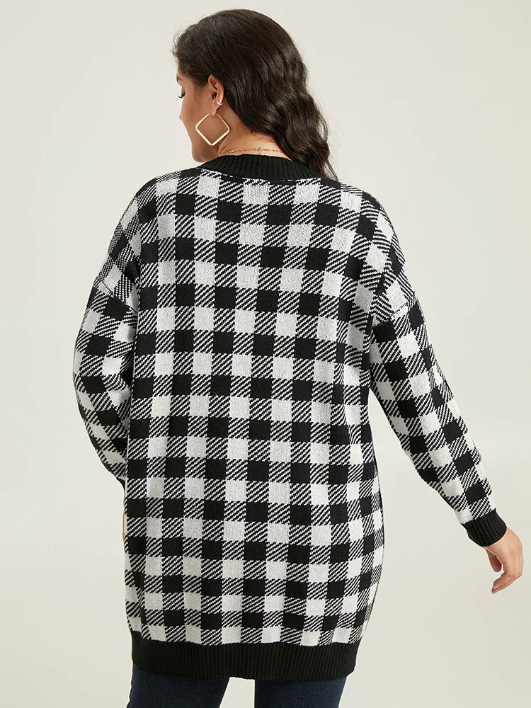 Supersoft Essentials Plaid Elastic Cuffs Cardigan Supersoft Essentials Plaid Elastic Cuffs Cardigan
