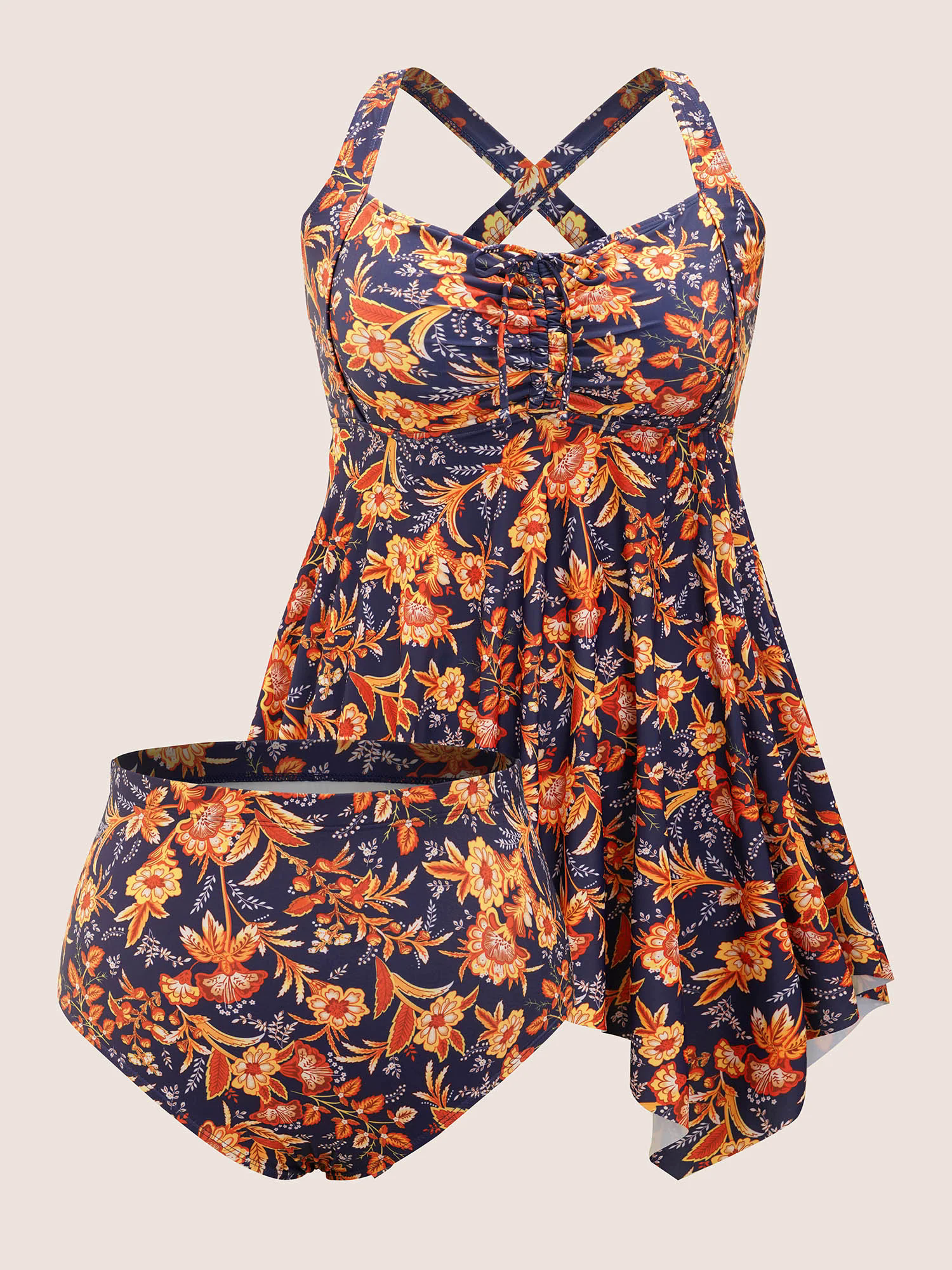 Bandana Print Knotted Asymmetrical Hem Swim Dress Bandana Print Knotted Asymmetrical Hem Swim Dress