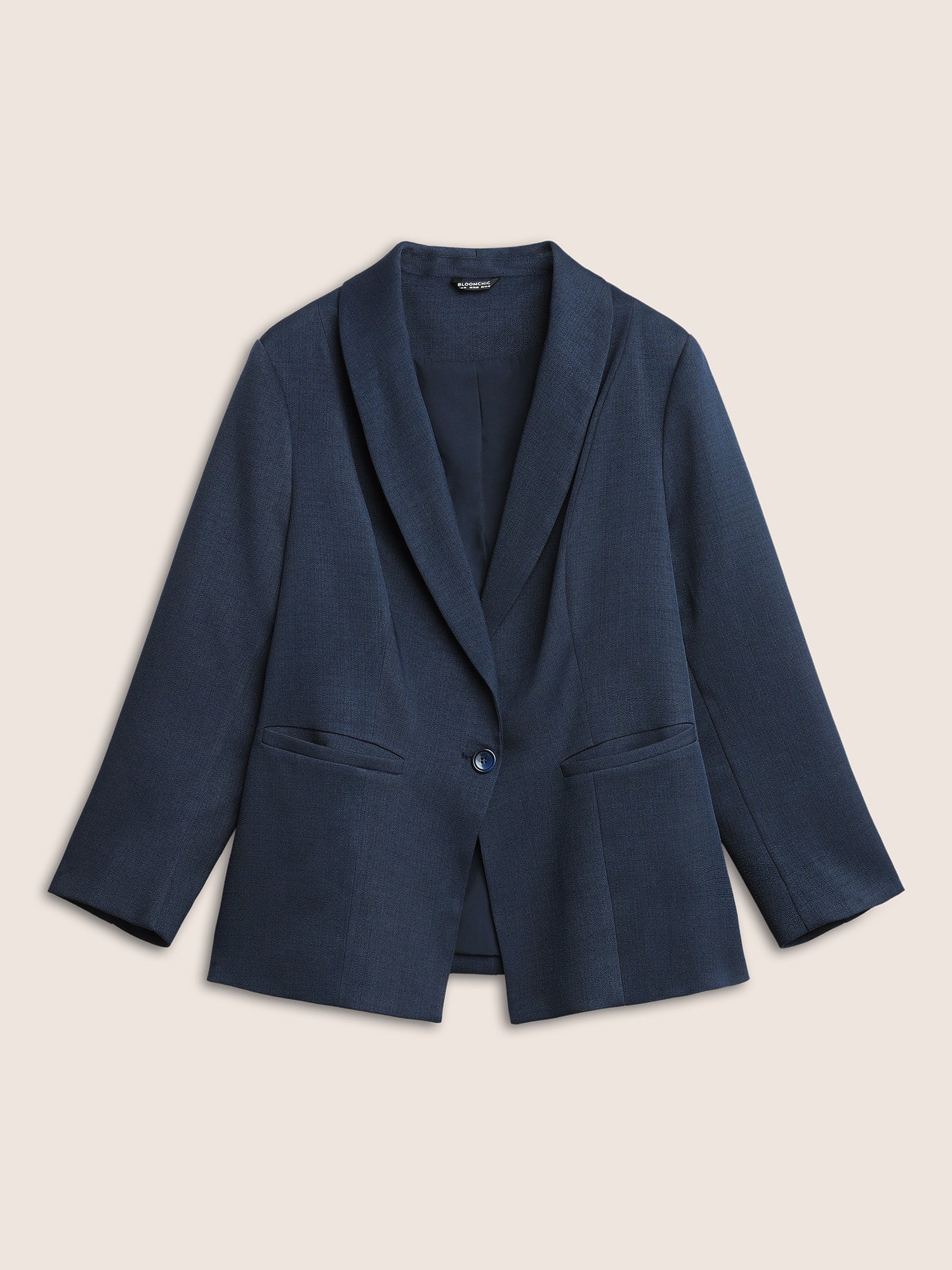 Suit Collar Solid Pocket Button Up Blazer Suit Collar Solid Pocket Button Up Blazer