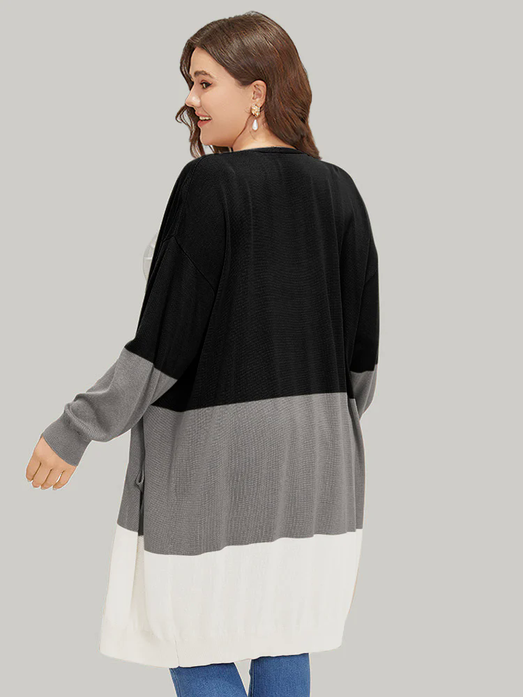 Supersoft Essentials Colorblock Pocket Tunic Cardigan Supersoft Essentials Colorblock Pocket Tunic Cardigan