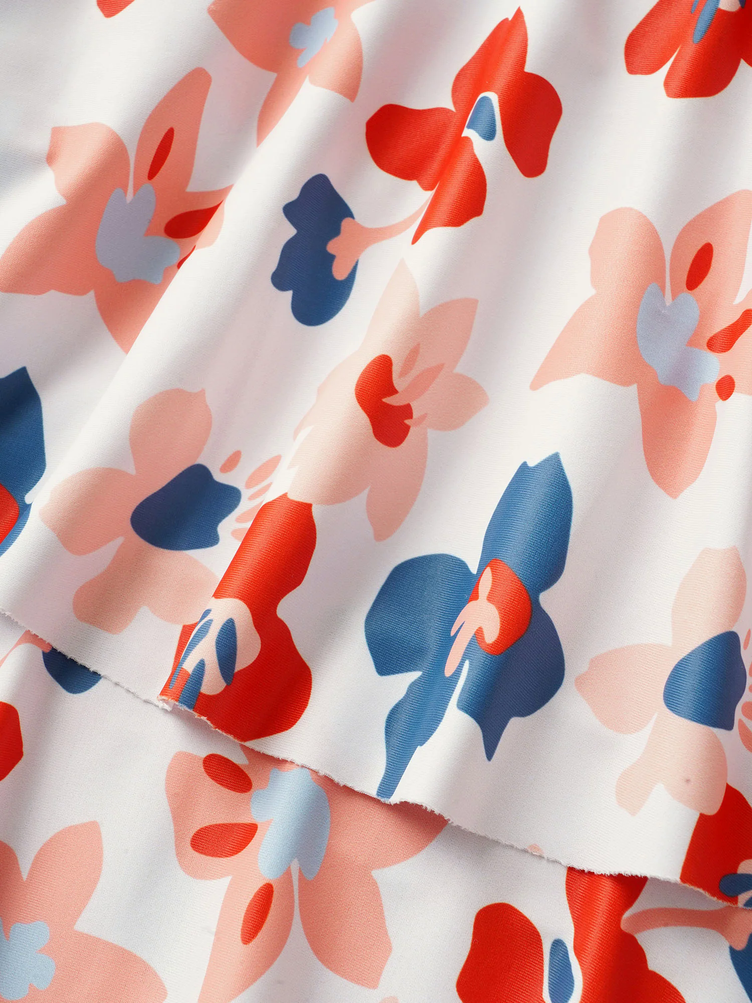 Contrast Floral One Shoulder Neck Ruffles Swim Dress Contrast Floral One Shoulder Neck Ruffles Swim Dress