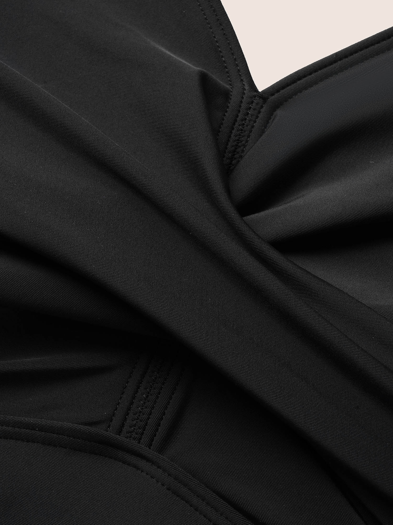 Solid Ruffles Gathered See Through Swim Dress Solid Ruffles Gathered See Through Swim Dress