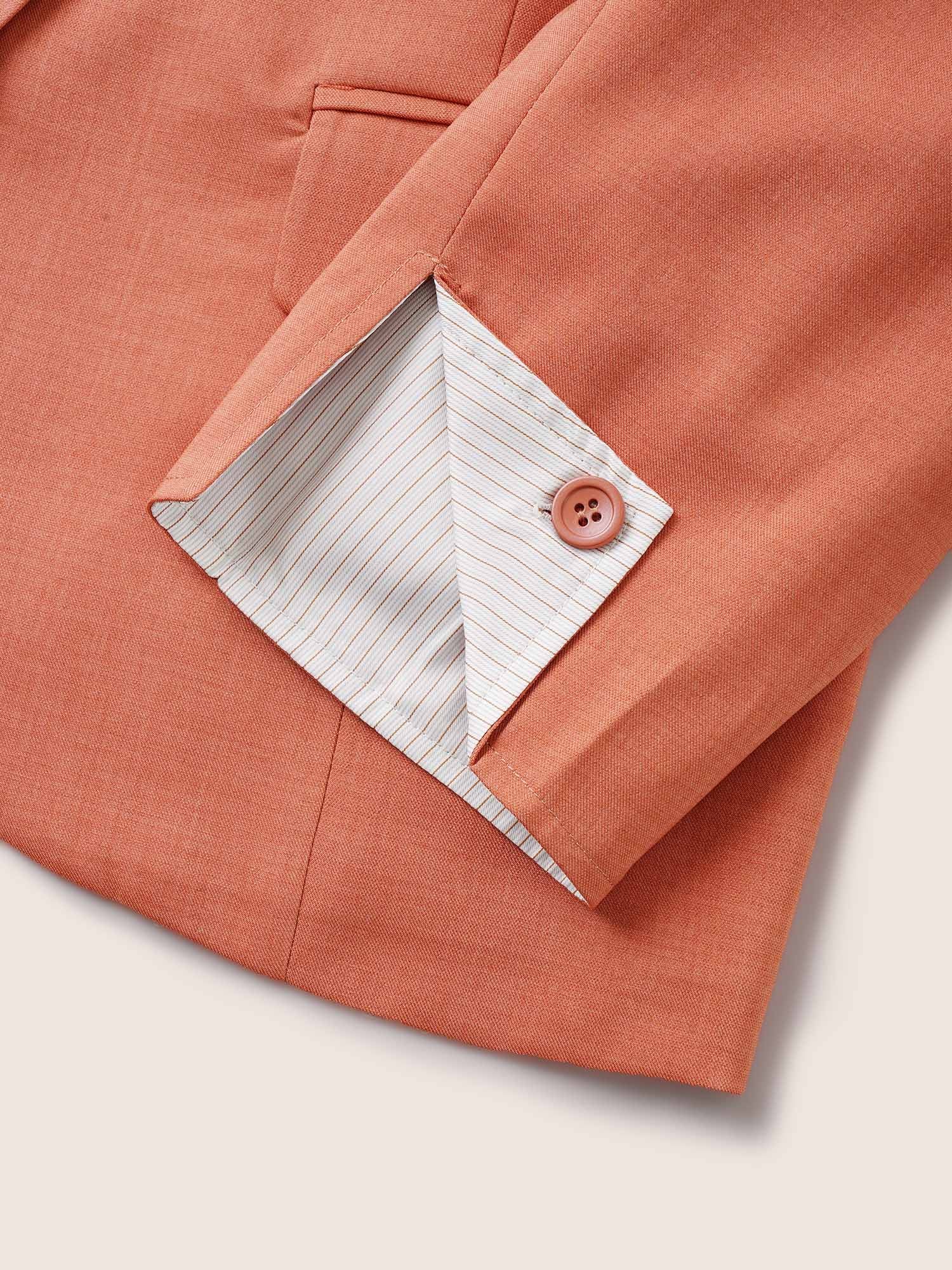 Suit Collar Plain Striped Lined Blazer Suit Collar Plain Striped Lined Blazer