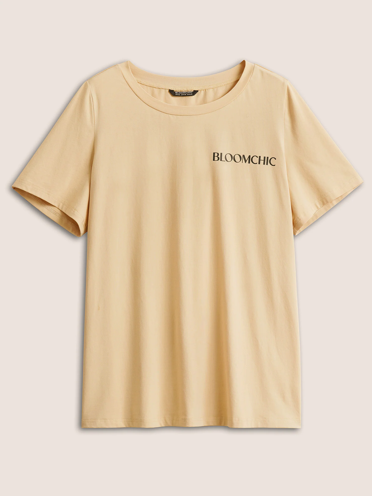 BLOOMCHIC Basic Solid Crew Neck T-shirt BLOOMCHIC Basic Solid Crew Neck T-shirt