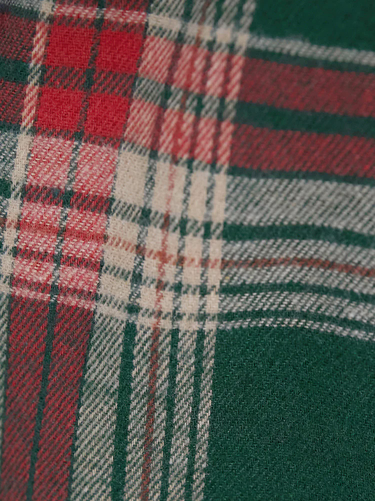 Plaid Button Up Belted Blouse Plaid Button Up Belted Blouse