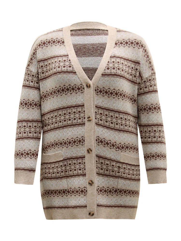 Supersoft Essentials Geometric Pocket Jacquard Cardigan Supersoft Essentials Geometric Pocket Jacquard Cardigan