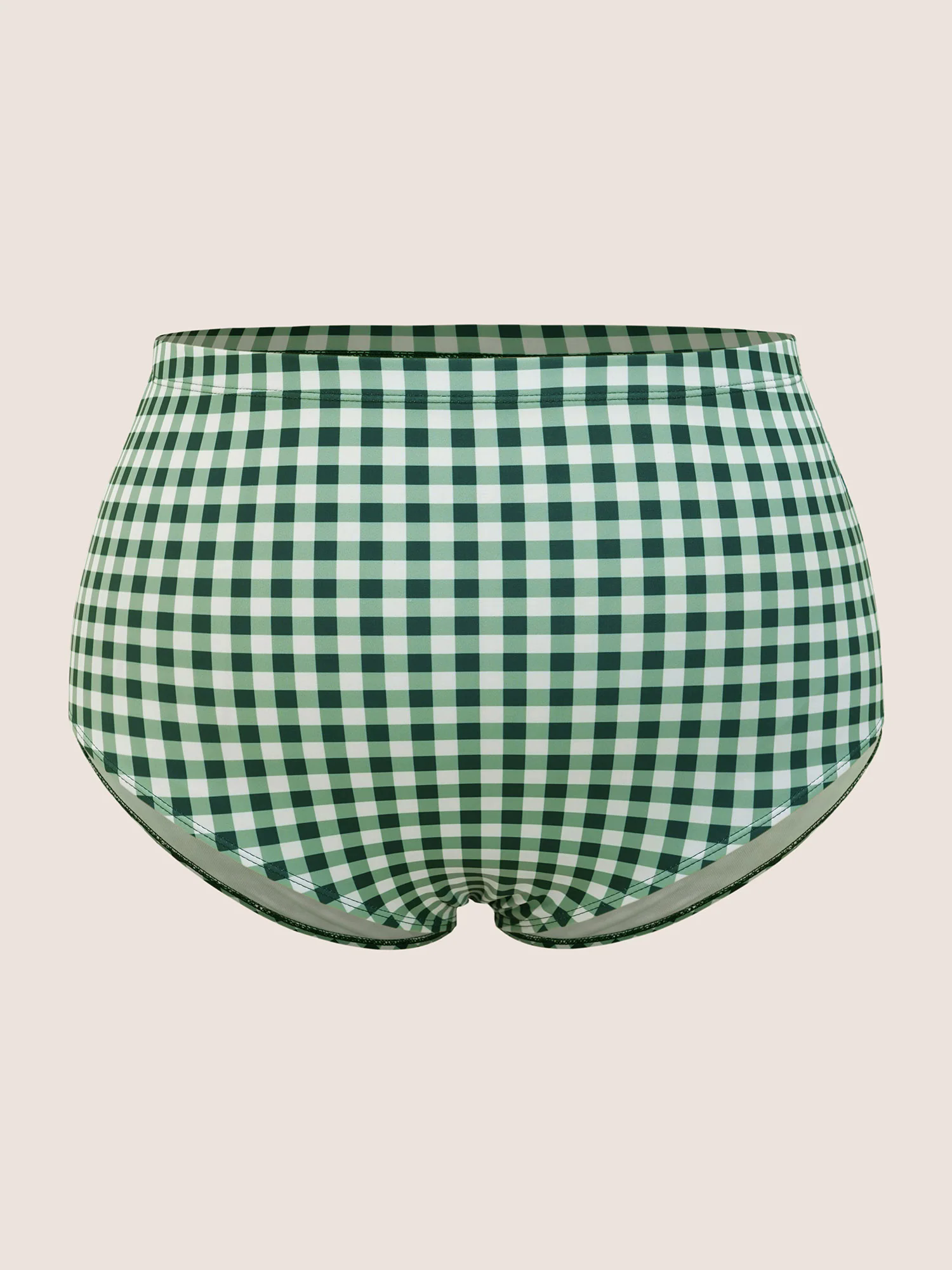 Gingham Patchwork Drawstring Tie Knot Swim Dress Gingham Patchwork Drawstring Tie Knot Swim Dress
