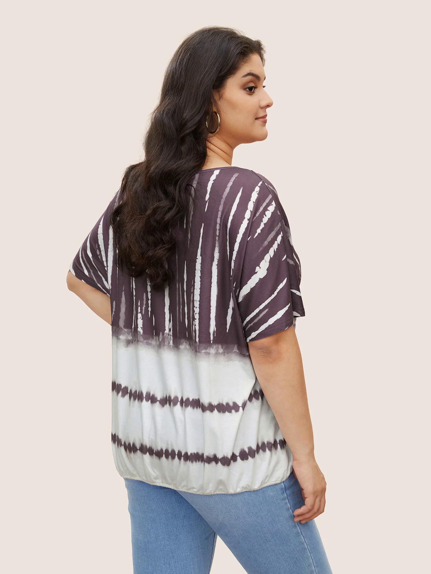 Tie Dye Batwing Sleeve T-shirt Tie Dye Batwing Sleeve T-shirt