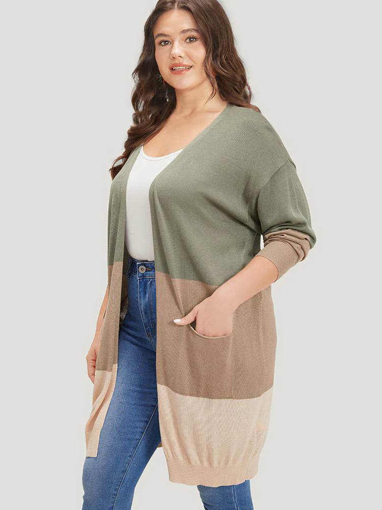 Supersoft Essentials Colorblock Pocket Tunic Cardigan Supersoft Essentials Colorblock Pocket Tunic Cardigan