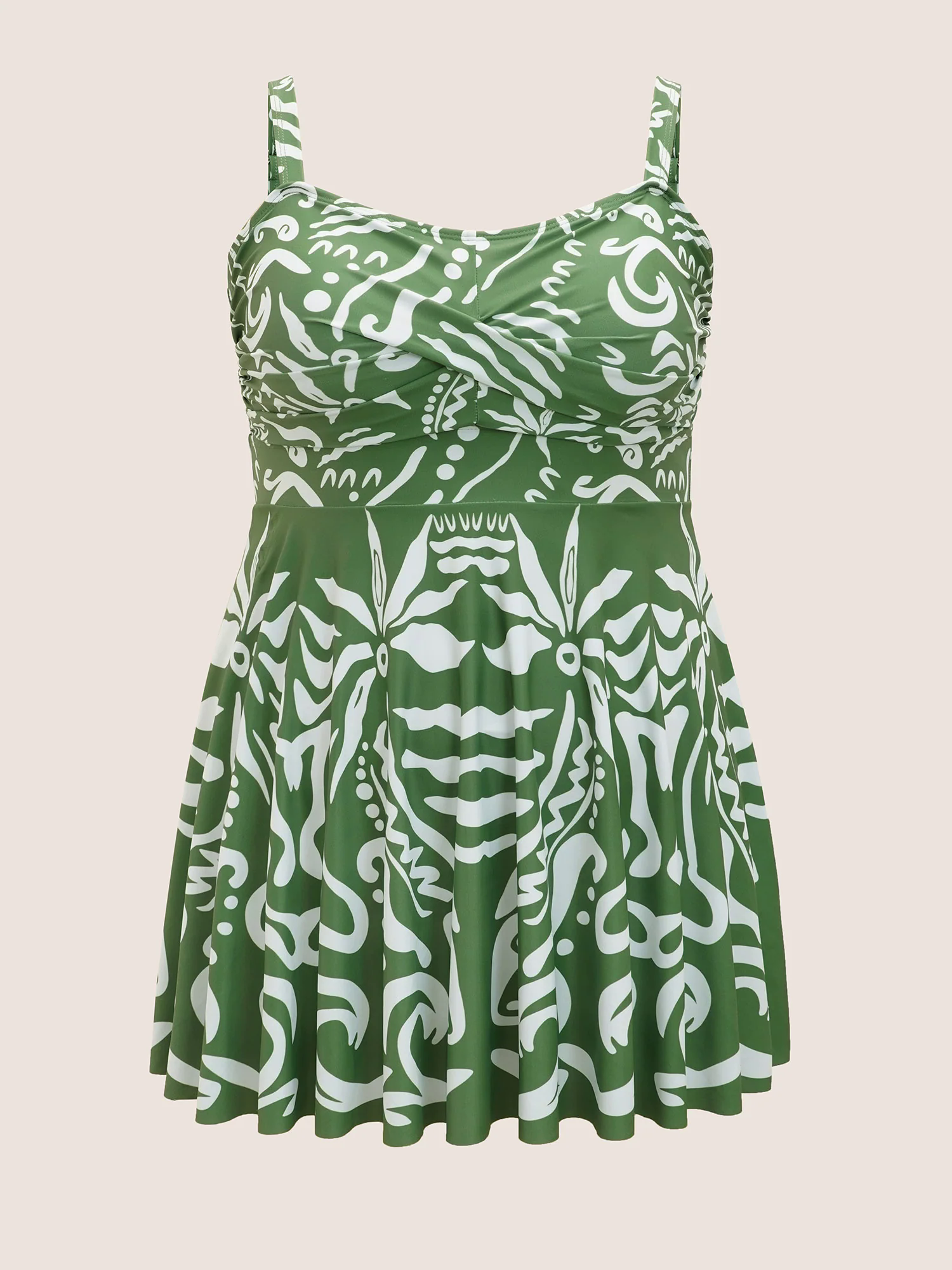 Boho Print Crossover High Rise Swim Dress