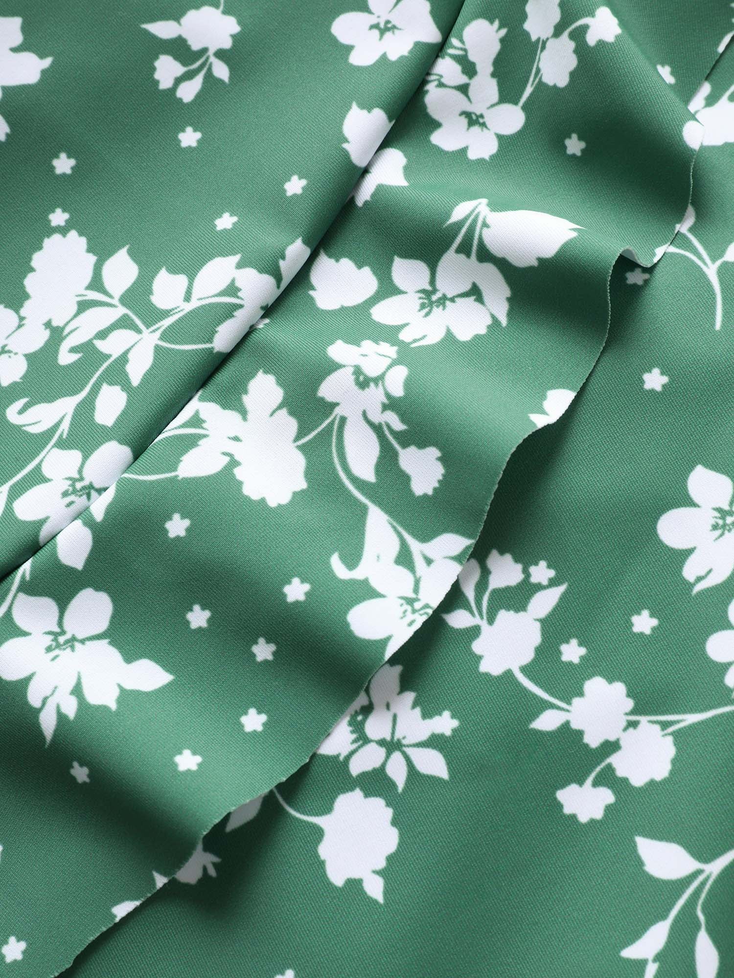 Ditsy Floral Overlap Collar Tie Knot Swim Dress Ditsy Floral Overlap Collar Tie Knot Swim Dress