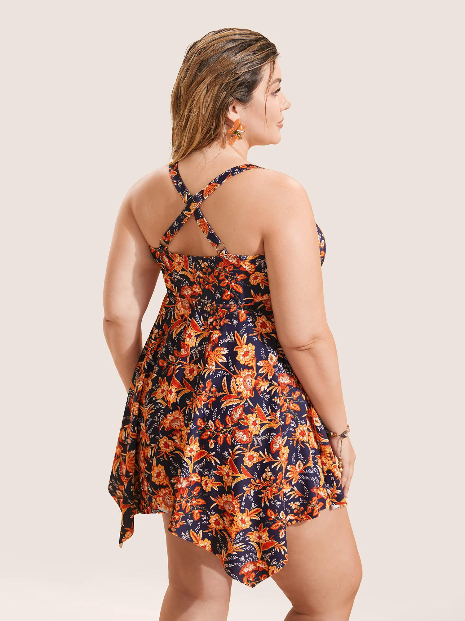 Bandana Print Knotted Asymmetrical Hem Swim Dress Bandana Print Knotted Asymmetrical Hem Swim Dress