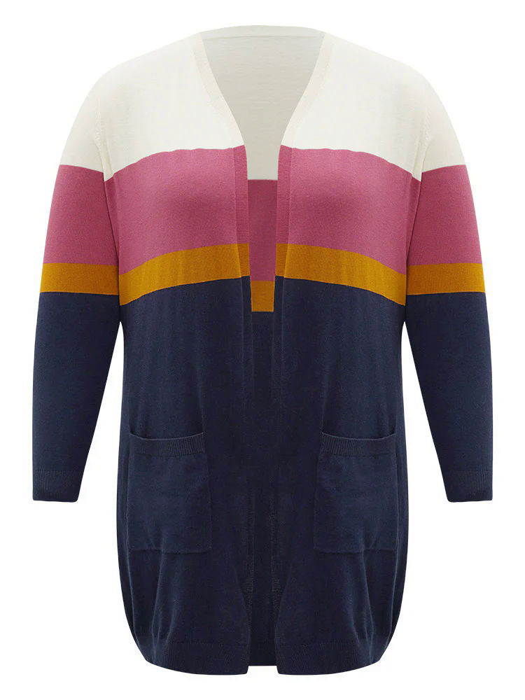Supersoft Essentials Contrast Open Front Tunic Cardigan