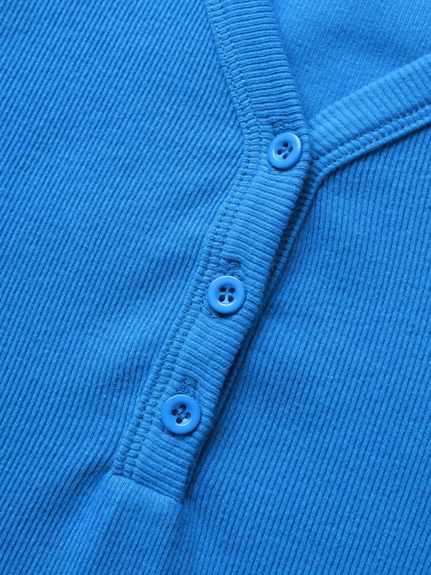 Cotton V Neck Button Up Pit Strip T-shirt Cotton V Neck Button Up Pit Strip T-shirt