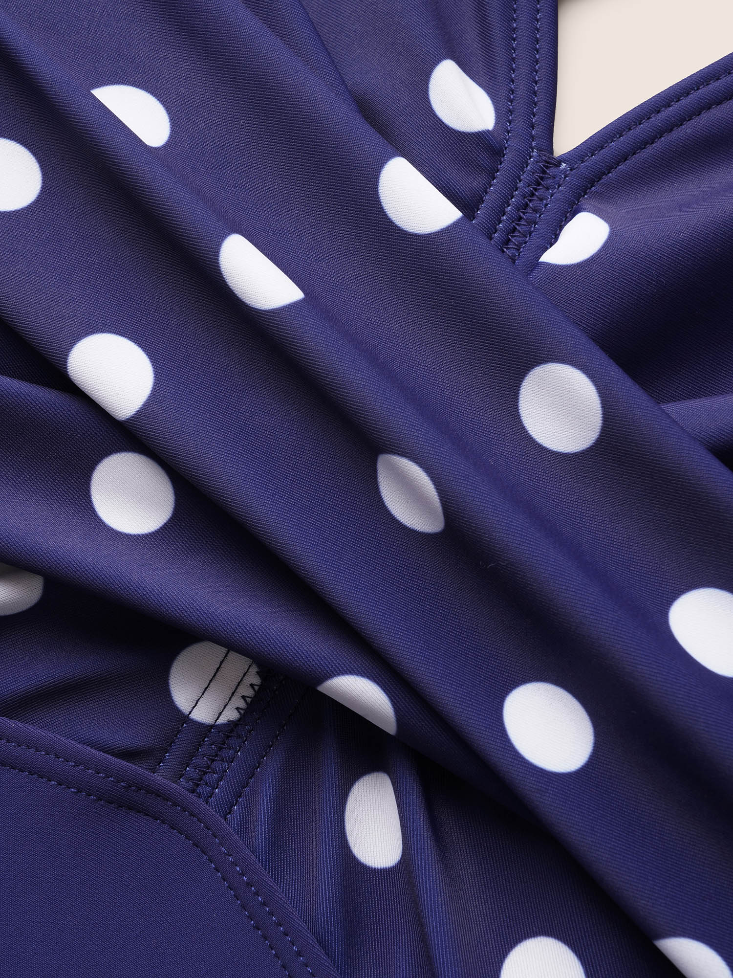 Polka Dot Patchwork Split Side Swim Dress Polka Dot Patchwork Split Side Swim Dress