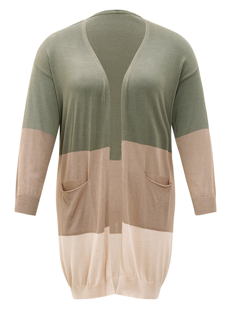 Supersoft Essentials Colorblock Pocket Tunic Cardigan Supersoft Essentials Colorblock Pocket Tunic Cardigan