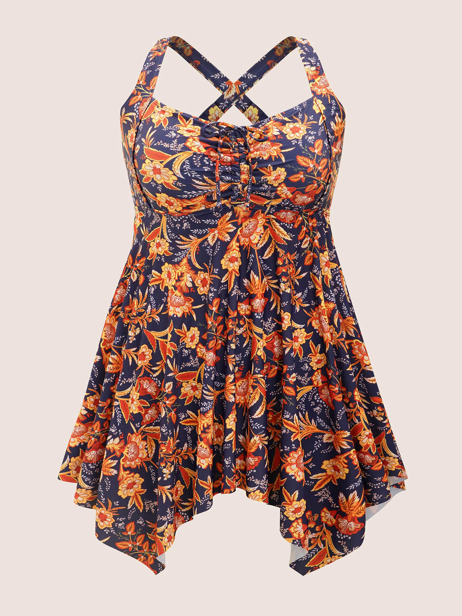Bandana Print Knotted Asymmetrical Hem Swim Dress Bandana Print Knotted Asymmetrical Hem Swim Dress