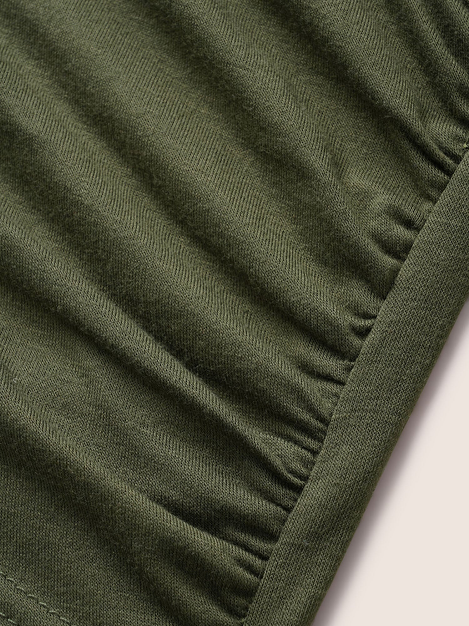 Solid Overlap Collar Ruched Slim T-shirt Solid Overlap Collar Ruched Slim T-shirt