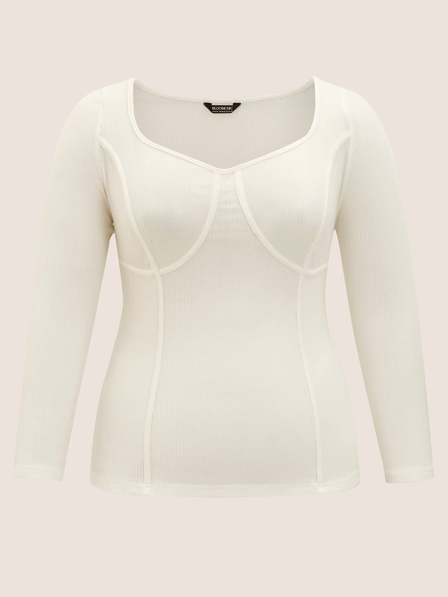Cotton Asymmetrical Neck Tucked Seam Knit T-shirt Cotton Asymmetrical Neck Tucked Seam Knit T-shirt