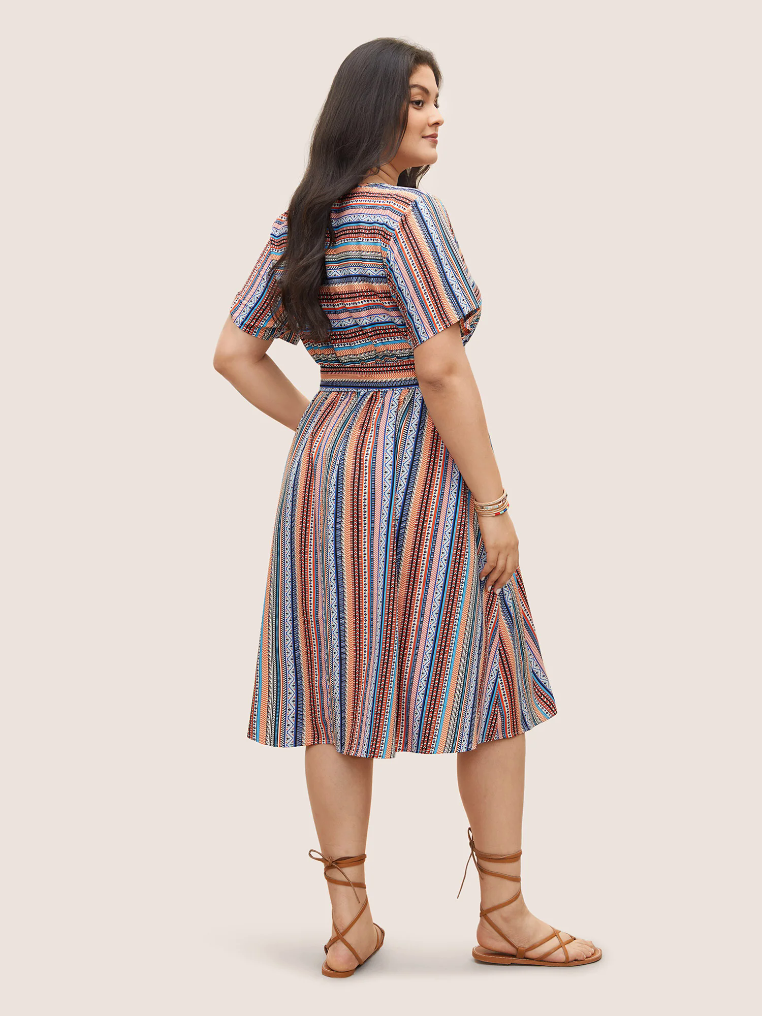 Bandana Striped Belted Pocket Dress Bandana Striped Belted Pocket Dress
