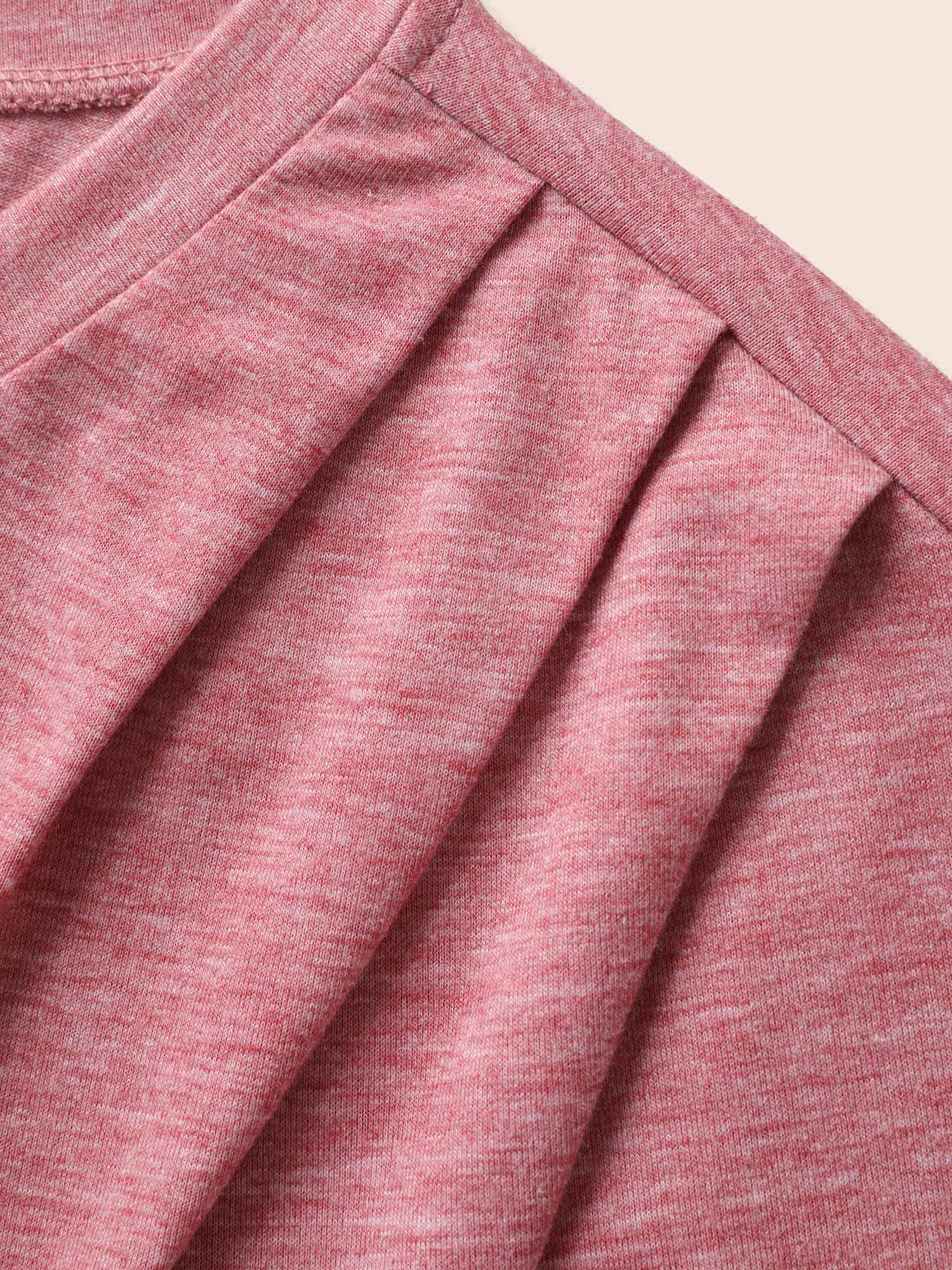 Crew Neck Pleated Dolman Sleeve T-shirt Crew Neck Pleated Dolman Sleeve T-shirt