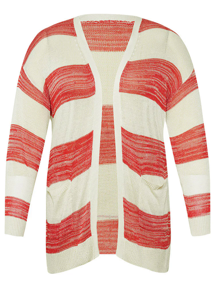 Two Tone Pocket Open Front Cardigan Two Tone Pocket Open Front Cardigan