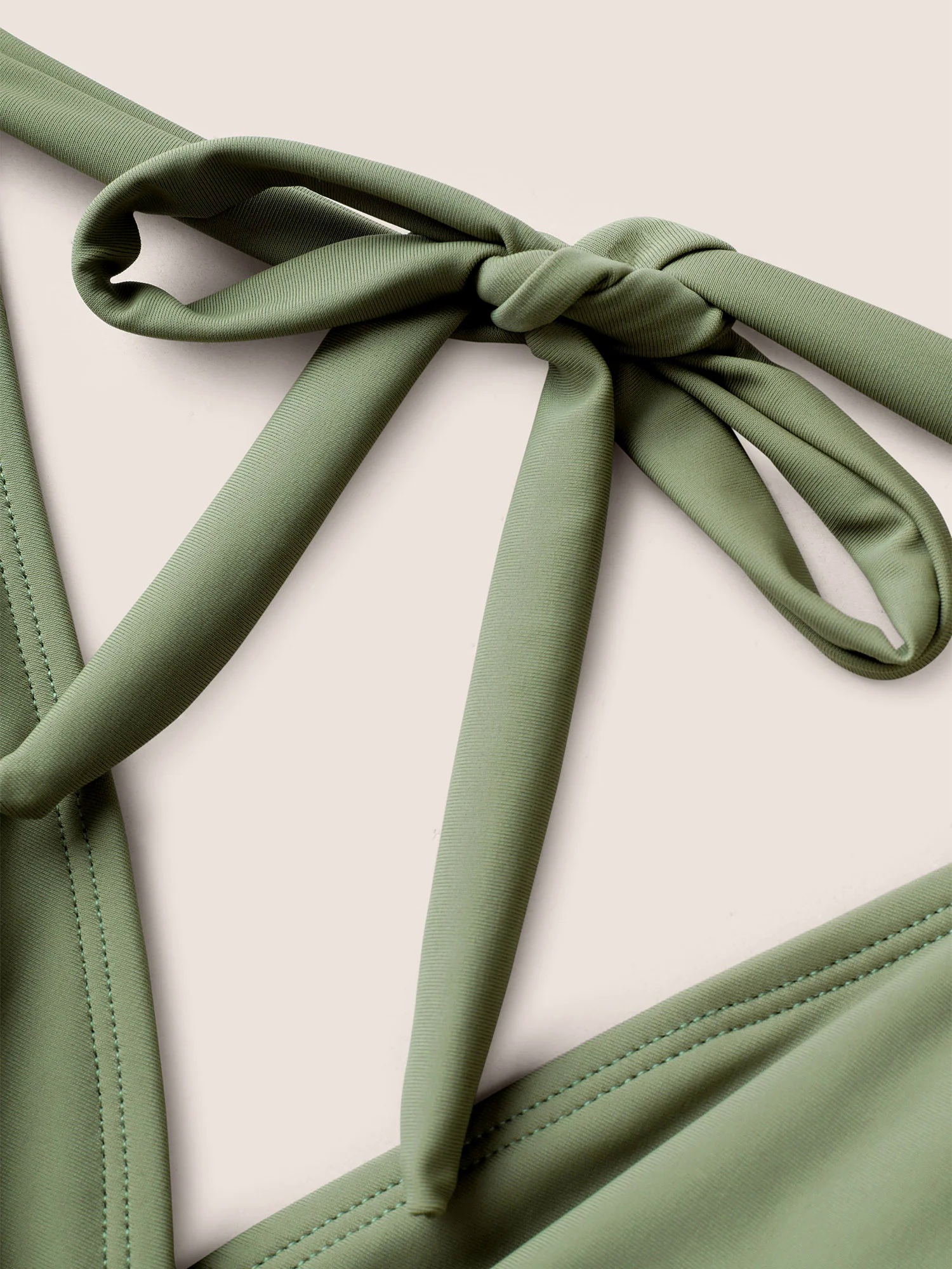 Solid Tie Knot Metal Shell Detail Swim Dress Solid Tie Knot Metal Shell Detail Swim Dress