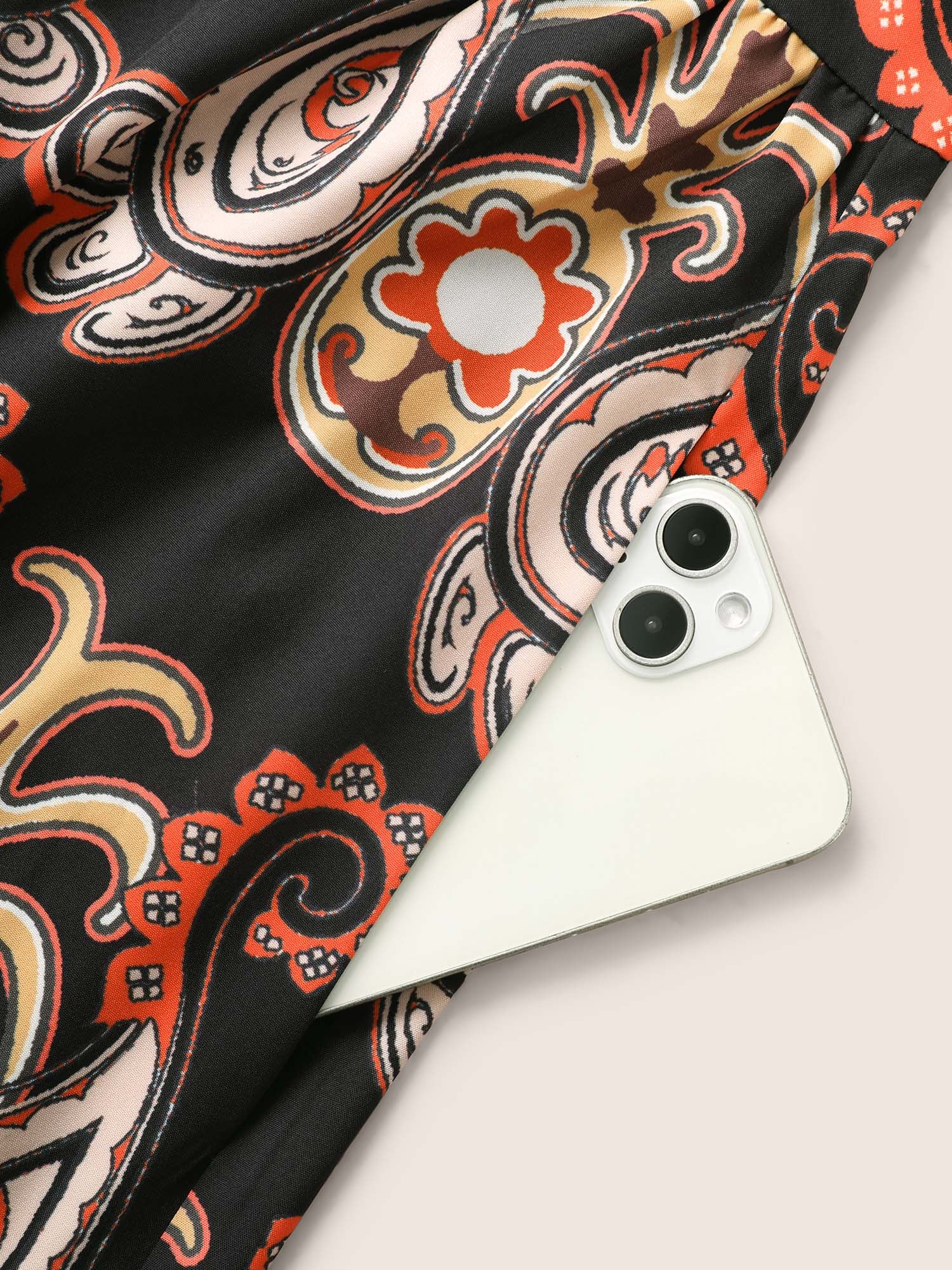 Bandana Print Lantern Sleeve Maxi Dress