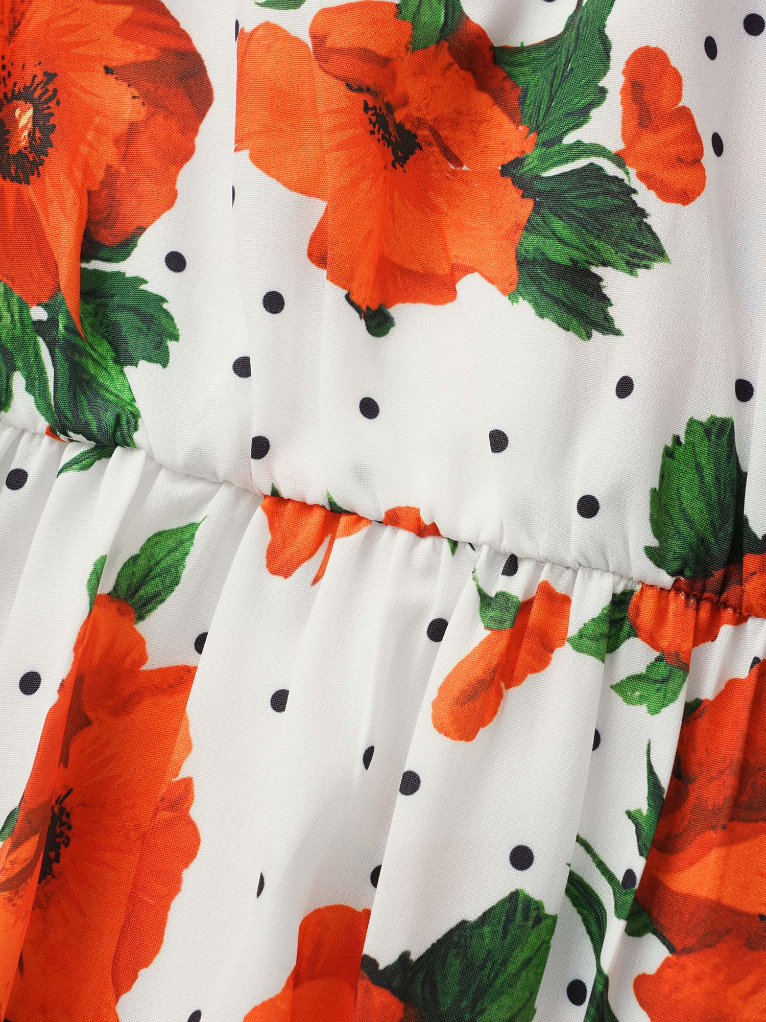Overlap Collar Floral Elastic Waist Petal Sleeve Blouse Overlap Collar Floral Elastic Waist Petal Sleeve Blouse
