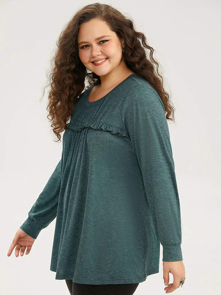 Halloween Gathered Frill Trim T-shirt Halloween Gathered Frill Trim T-shirt