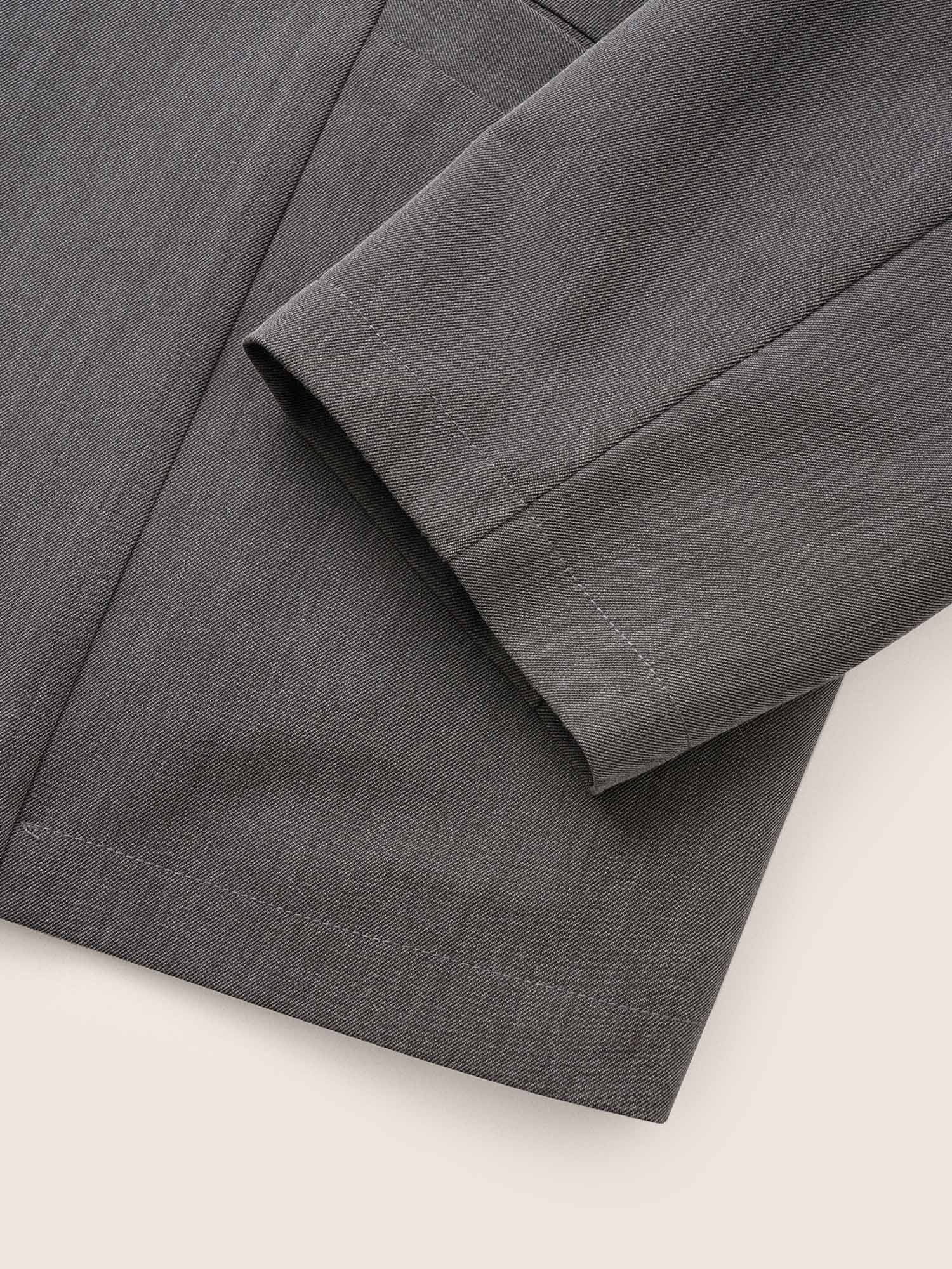Plain Suit Collar Pocket Regular Fit Blazer