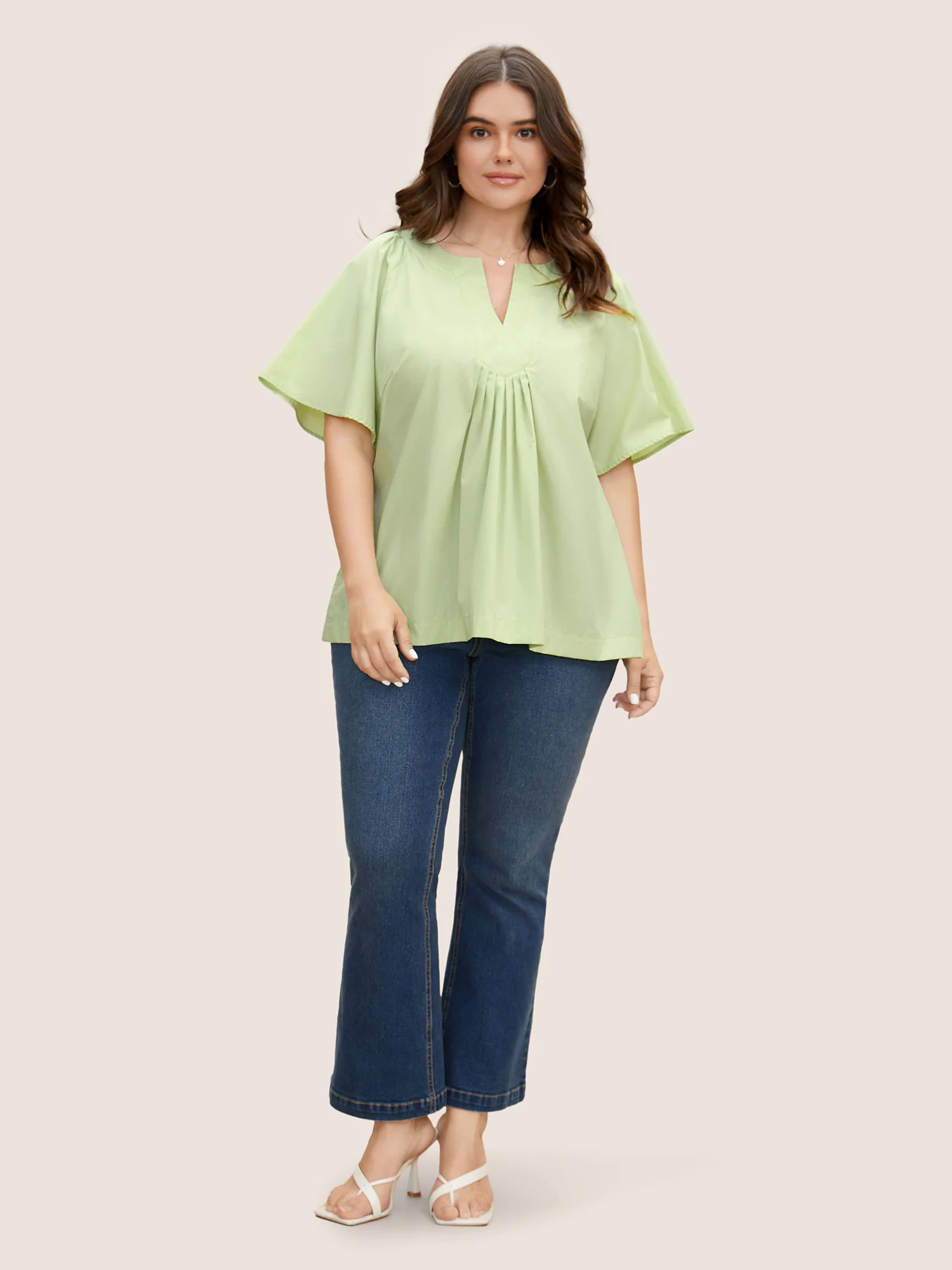 Ruffle Sleeve Ruffle Sleeve Pleated Blouse Ruffle Sleeve Ruffle Sleeve Pleated Blouse