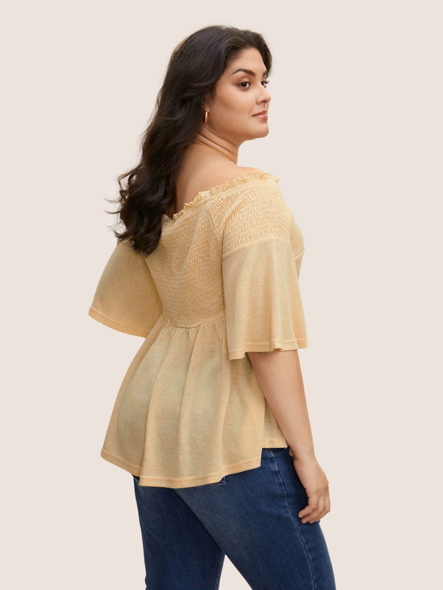 One Shoulder Neck Shirred Twist Front T-shirt One Shoulder Neck Shirred Twist Front T-shirt