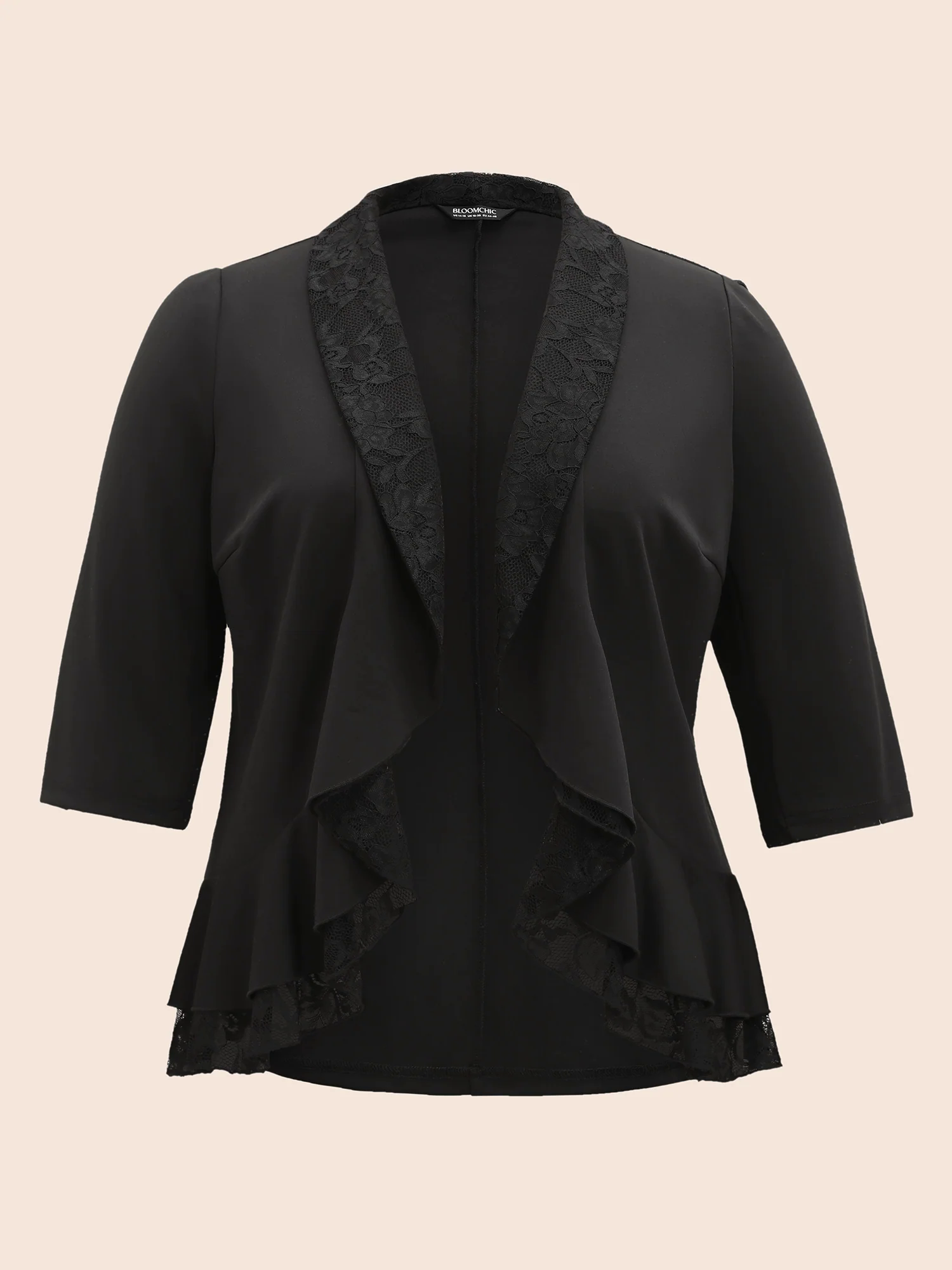 Suit Collar Lace Patchwork Blazer Suit Collar Lace Patchwork Blazer
