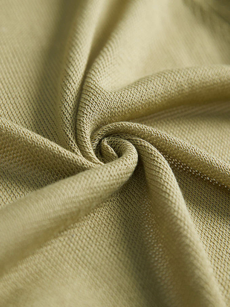 Solid Patched Pocket Geometric Eyelet Raglan Sleeve Cardigan