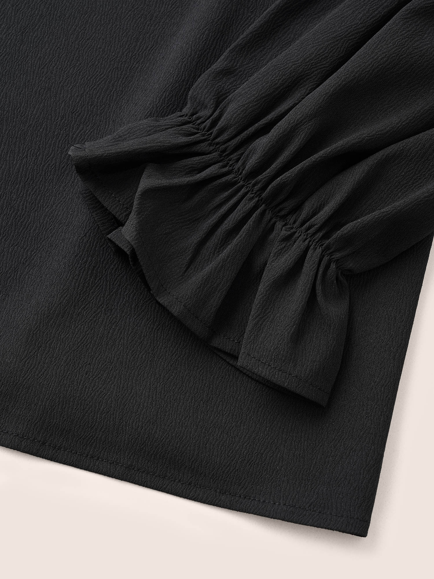 Solid Lace Panel Ties Patchwork Ruffles Blouse Solid Lace Panel Ties Patchwork Ruffles Blouse