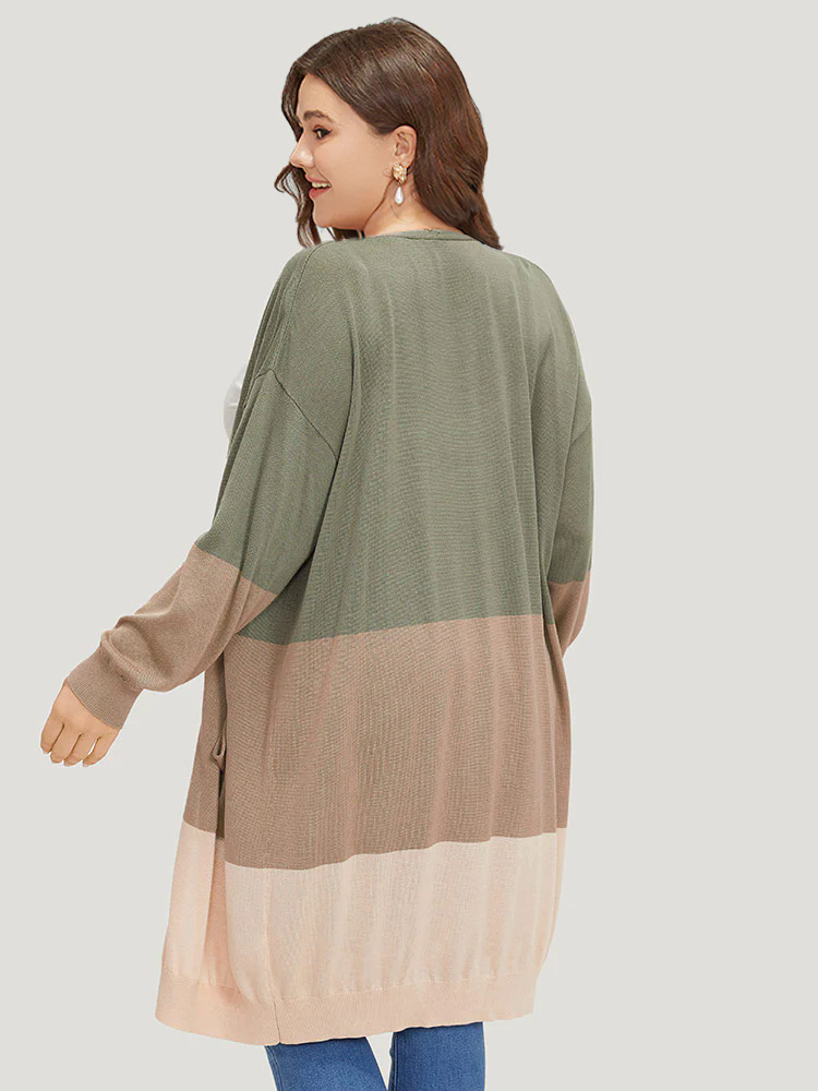 Supersoft Essentials Colorblock Pocket Tunic Cardigan Supersoft Essentials Colorblock Pocket Tunic Cardigan