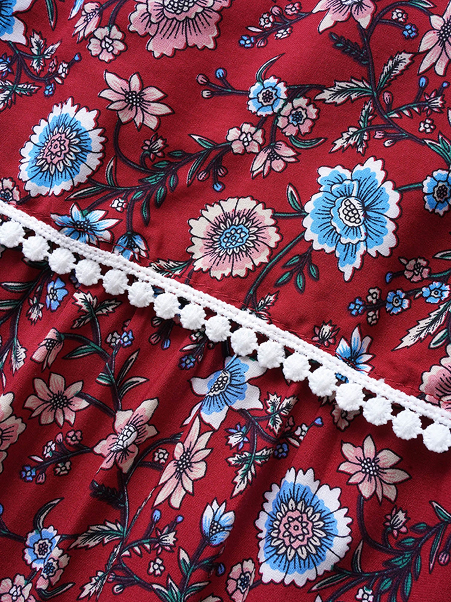 Bandana Print Spaghetti Strap Pocket Ruffles Asymmetrical Hem Maxi Dress