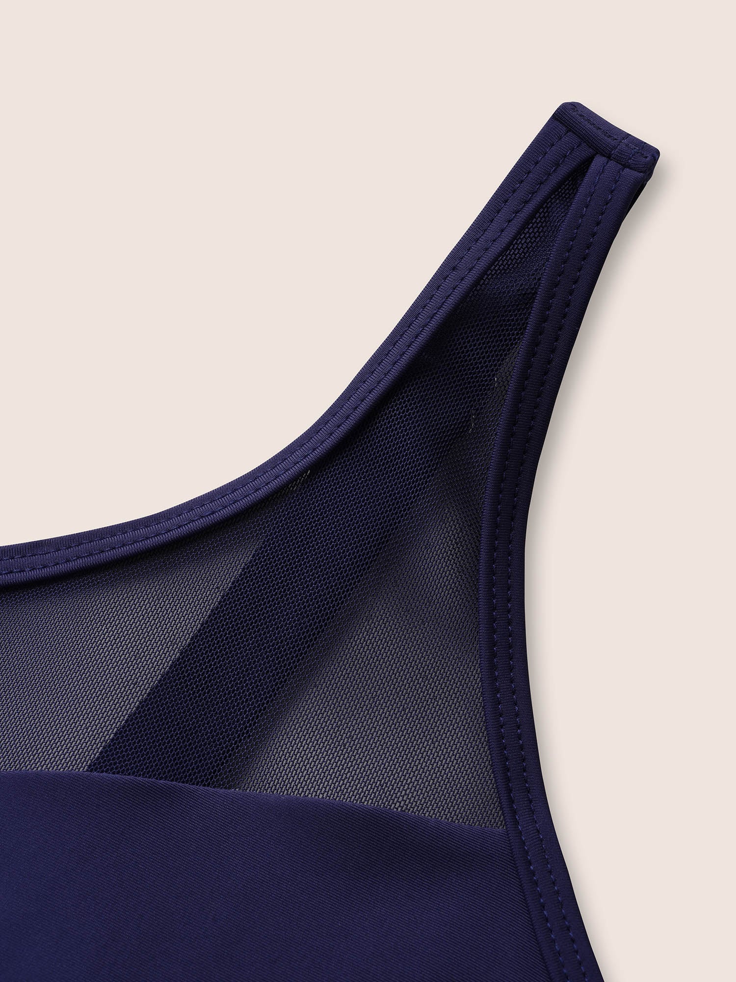 Solid Mesh Patchwork Laser Cut Swim Dress Solid Mesh Patchwork Laser Cut Swim Dress